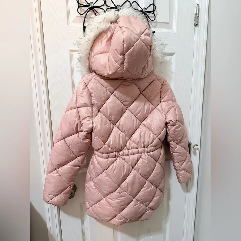 Michael Kors Pink Puffer Jacket With Fur Hood Size 16 Big Kids fits size S in W